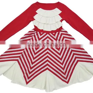Wholesale Children's Boutique Clothing Long Sleeve Frock Fancy Dresses for Girls for Christmas thumbnail-2