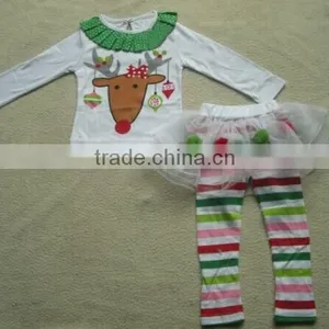 Wholesale Children Boutique Clothe Fo Infant And Toddler Christmas Clothes Set With 100%cotton Kids Persnickety Clothing Set thumbnail-4