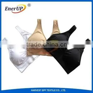 Seamless Copper Compression Sports Bra With Pad thumbnail-1