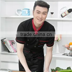 Cusomize Black OEM Design Supply Catering Uniforms,italian Restaurant Uniforms for Men Wholesale thumbnail-5