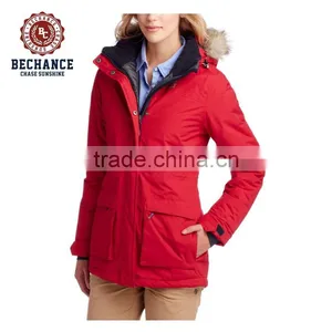 AB2802 Women Winter Fur Hood Warm Padded Jackets thumbnail-1