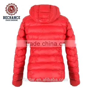 New Fashion Slim Winter Hoody Red Ultralight Women Goose Down Jacket W1097 thumbnail-2