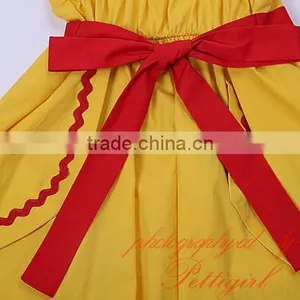 Halloween Costume Yellow Flower Girl Dresses thumbnail-6