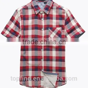 Wholesale Plaids Latest Shirt Designs Summer Men Dress Shirt 2016 thumbnail-1