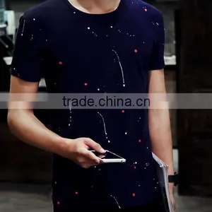 Han Edition Cultivate One's Morality Round Collar T-shirt Printing Shirt thumbnail-3