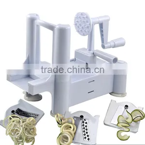 3 In 1 Fruit Peeler Spiral Vegetable Slicer Cutter Shred Kitchen Tools Easy To Clean Mandoline Chopper SpiralizerKnife KC1466 thumbnail-4