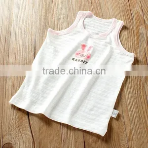 Latest Design Girls Tops Wholesale High Fashion Printed Cotton Vest for Little Girls thumbnail-6