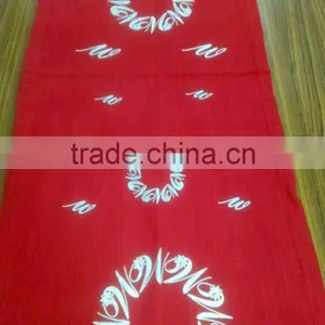 Silver Mettalic Printed Wedding Table Runner thumbnail-3