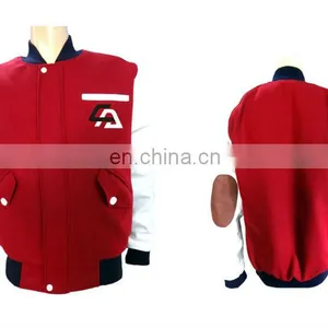 Uniseason Custom Nylon Men Varsity Jackets/Custom Varsity Jackets With Different Designs thumbnail-1