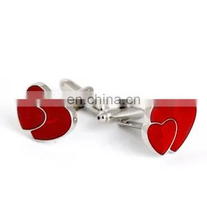 Wedding Cufflinks Red Romantic Love Cufflinks thumbnail-1
