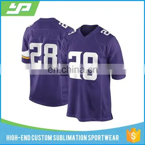 Wholesale Sublimation 100% Polyester American Football Jersey Custom thumbnail-3