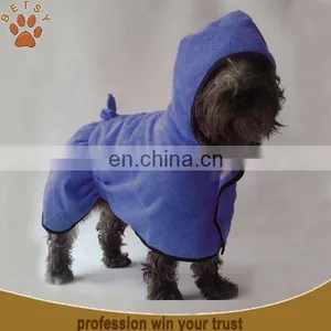 Highly Absorbent Super Pet Bathrobe With Hat Coat Drying thumbnail-1