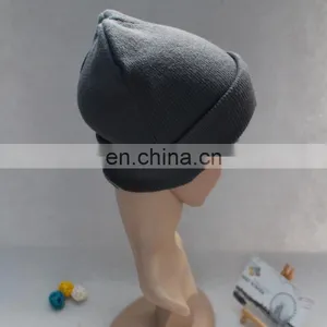 New Custom Plain Beanie Knit Winter Hat thumbnail-4