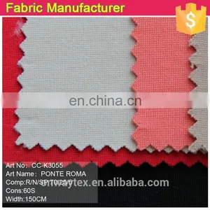 CC-0035 2014 New Styles Cotton and Spandex CTN/SP 95/5 Ponte Roma Knitted Fabric for Garments thumbnail-3