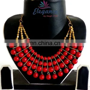 Indian Party Wear Fashion Jewelry-Indian Costume Jewelry-Indian Wholesale Beach Wear Necklace-indian Costume Jewelry thumbnail-1