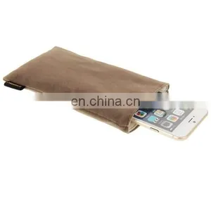 HAWEEL Soft Flannel Pouch Bag With Pearl Button for IPhone 6 Plus / 5.5 Inch Mobile Phone thumbnail-1