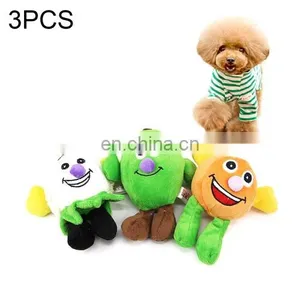 Latest Creative 3 PCS Pet Supplies Cat and Dog Cartoon Fruit Wear-resistant Interactive Cute Toy, Random Delivery thumbnail-1