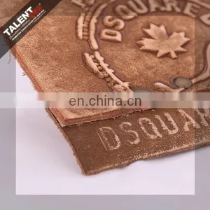 Custom Fashion Embossed Genuine Leather Patch &leather Badges for Jeans thumbnail-5
