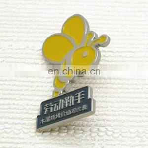 Cute Bee Custom Lapel Pin With Enamel Logo, Metal Enamel Pin thumbnail-4