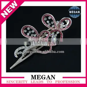 New Model Rhinestone Flower Hair Clips Crystal Hair Accessory for Women thumbnail-1
