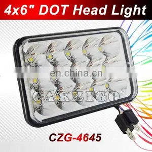 NEW HOT DOT 4X6" CZG-4645 Good Quality Most Bright H/L Dural Beam 45w LED Head Light From Carzigo Factory thumbnail-1