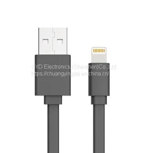 Flat USB Date Cable for IPhone 6 Plus, IPhone 5s With 1m Length, Apple Certified With MFI Mark thumbnail-1