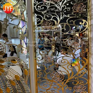 Modern Interior Design Stainless Steel Room Divider Laser Cut Metal Screen thumbnail-5