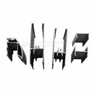 Wardrobe Sliding Door Aluminium Profile Vertical Frame Handle for 18 mm Board FE System thumbnail-1