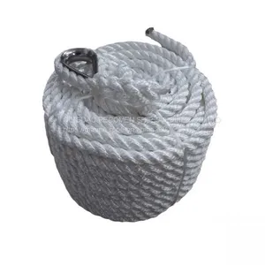 RECOMEN Hjgh Strength Resistance 12mm Polyester Nylon 3 Strands Rope Polyester Rope for Ship thumbnail-1