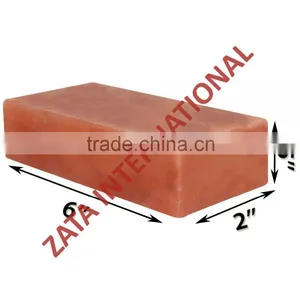 Himalayan Natural Crystal Rock Salt Tiles Plates Slabs Size 6" x 2" x 0.5" for BBQ Barbecue Cooking Searing Serving Grilling thumbnail-1