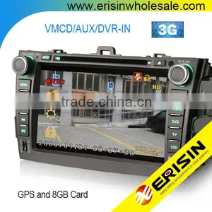 Erisin ES8288M 8" Touch Screen Car Radio DVD GPS Navigation for Toyota thumbnail-1