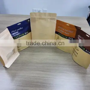 Flat Bottom Kraft Paper Bag With Clear Window for Food Packaging thumbnail-4
