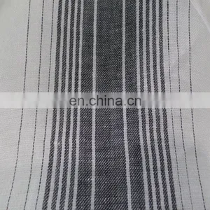 Pure Linen Cotton Yarn-dyed Fabric Woven Linen Striped Dress Fabric thumbnail-4