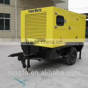 CE Certification 10KVA Tailer Type Portable Electrical Diesel Generators With 403D-11G Engine for Sale thumbnail-2