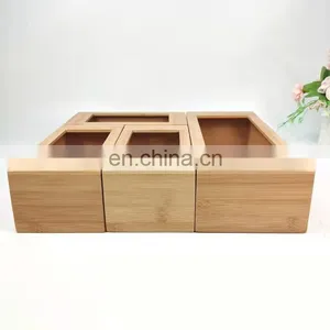 Natural Bamboo Ziplock Bag Organizer Clear Drawer Storage Box Openable Top Lids/ziplock Bag Storage Organizer 4 Pieces thumbnail-5