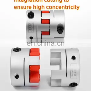 Custom Precision GR38 Steel Flexible Coupling Black Keyway Transmission Anti Vibration Rotex Curved Jaw Coupling for Blender thumbnail-3