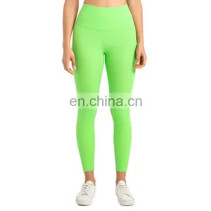 Custom Logo New Arrival 30 Colors Yoga Leggings Women Tummy Control Gym Sports Wear Yoga Tights Ladies Outfit Running Pants thumbnail-3