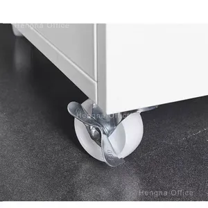 HN-UD28 Under Desk Printer Stand, Heavy Duty Metal Frame With Adjustable Shelf and Brake Wheels for Startup Studio and Office, OEM/ODM Supported thumbnail-3