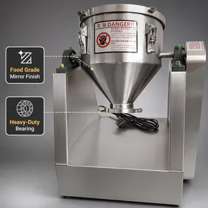 Multi-functional 5kg Powder Mixer Machine Stainless Steel Rotating Drum Blender for Spices Chemicals and Food Powder thumbnail-3