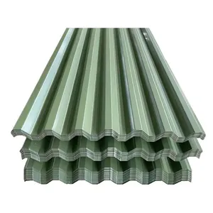 0.3–0.8mm PPGI Color Coated Corrugated Roofing Sheet DX51D Prepainted Galvanized Corrugated Metal Roof Sheet ASTM Standard thumbnail-1