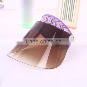 2016 Summer Plastic Visor PVC Sunvisor UV-resistance Plastic Visor Hat/Cap With Stock Quality Choice thumbnail-5