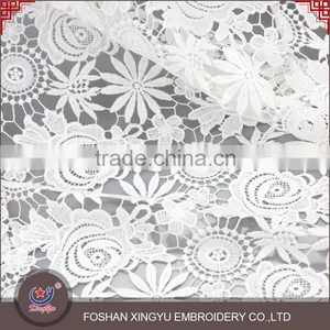 OEM/ODM Manufactur Simple and Elegant Embroidered Fabric With Cutwork Embroidery for Wedding Dress thumbnail-2