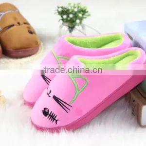 Cat Print Comfortable Quiet Warm Cartoon Indoor Slipper for Women Cute Winter Slippers thumbnail-4