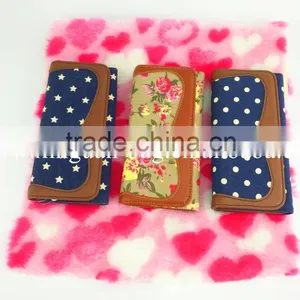 Fashion Canvas Wallet With Dots/flower/stars Printing thumbnail-3