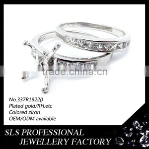 925 Silver Couple Ring for People Wedding Ring Set Wholesale Zircon Stone Fashion Ring thumbnail-3