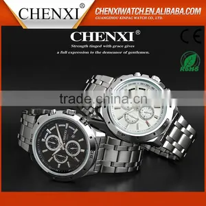 Calendar C027D Three Dial China Watch Manufacturer CHENXI Men Watch Factory Men Watch Wholesale Stainless Steel Watches Man thumbnail-1