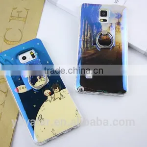 Blue Light TPU City Cartoon Soft Case With Ring Bracket for Samsung S6 Edge/S7/Note5/A9/A710 thumbnail-1