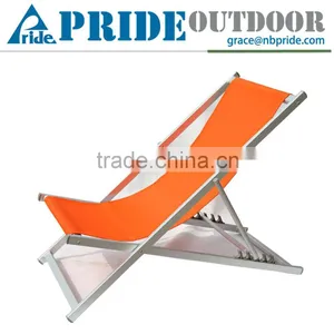 Portable Mesh Leisure Floor Aluminum Folding Webbed Lawn Chair Waterproof Chaise Lounge thumbnail-1