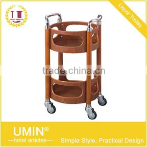 Round Wooden Tea Trolley thumbnail-1