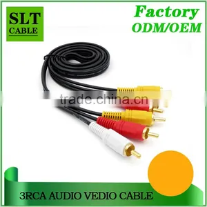 SLT Hot Sell 3RCA TO 3RCA Stereo Audio Video Cable thumbnail-4